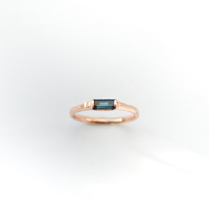 Blue Baguette Ring